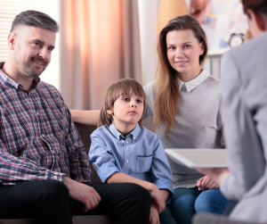family consulting a Mental Health Professional