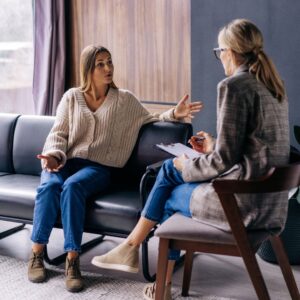 Woman in therapy session