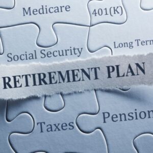 puzzle with retirement plan on top