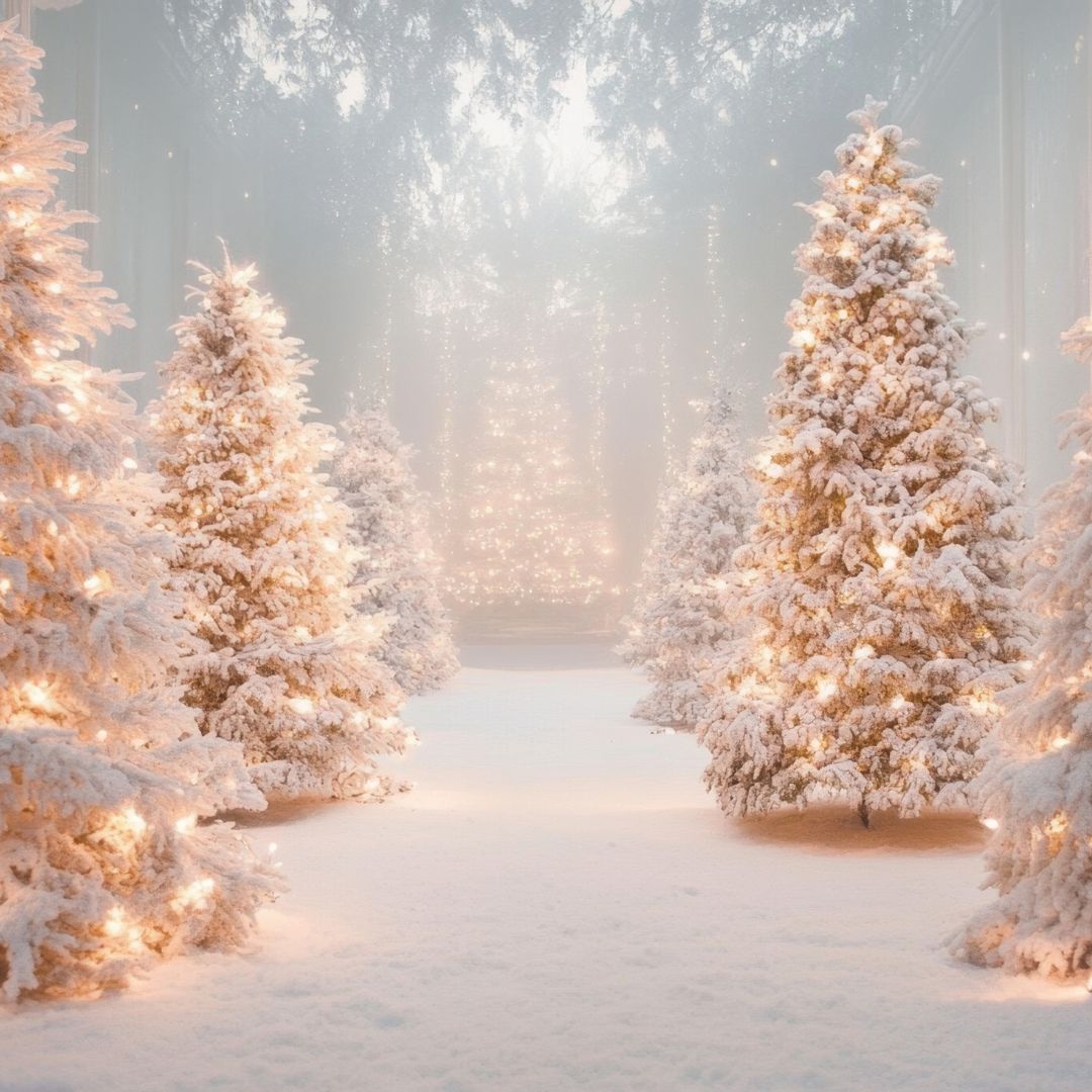 Navigating the Holidays While Divorcing Reflections and Guidance - Los Angeles Consensual Dispute Resolution Family Law Association White Christmas trees with snow