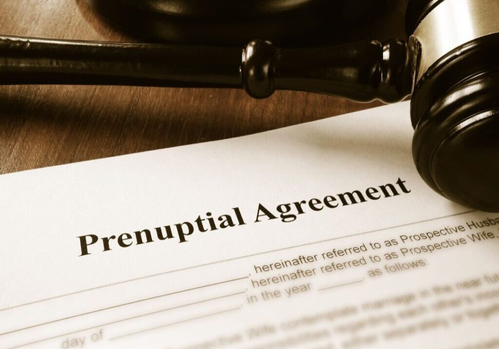 Prenuptial agreement document