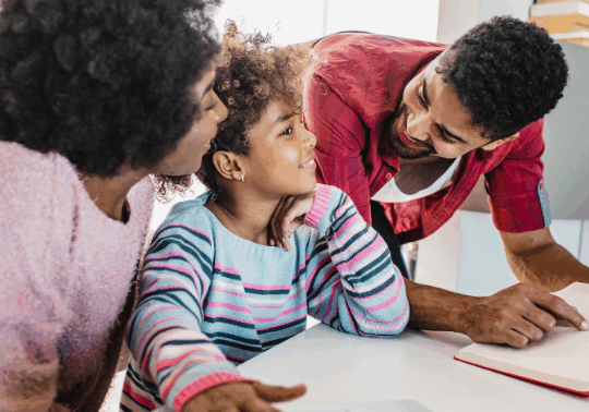 Parents co-parenting child